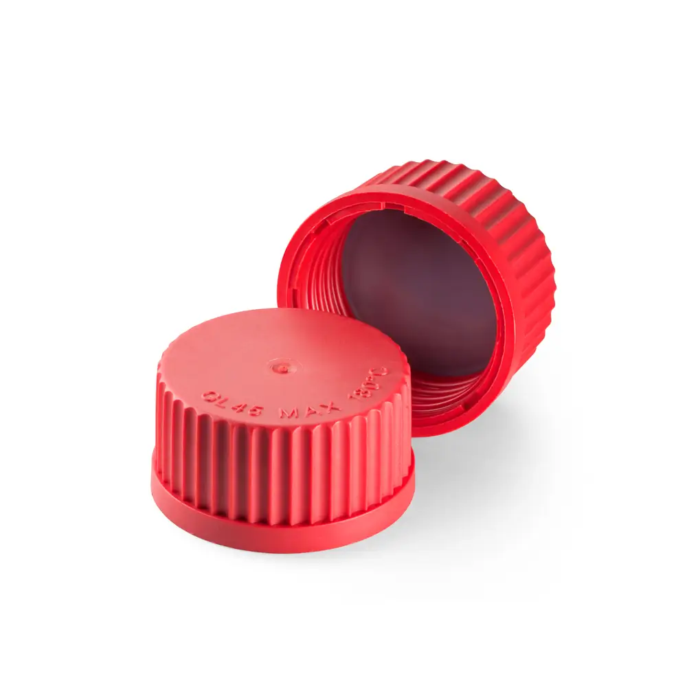 DWK Life Sciences 292402807 Screwcaps GL45 Red Pbt, DURAN