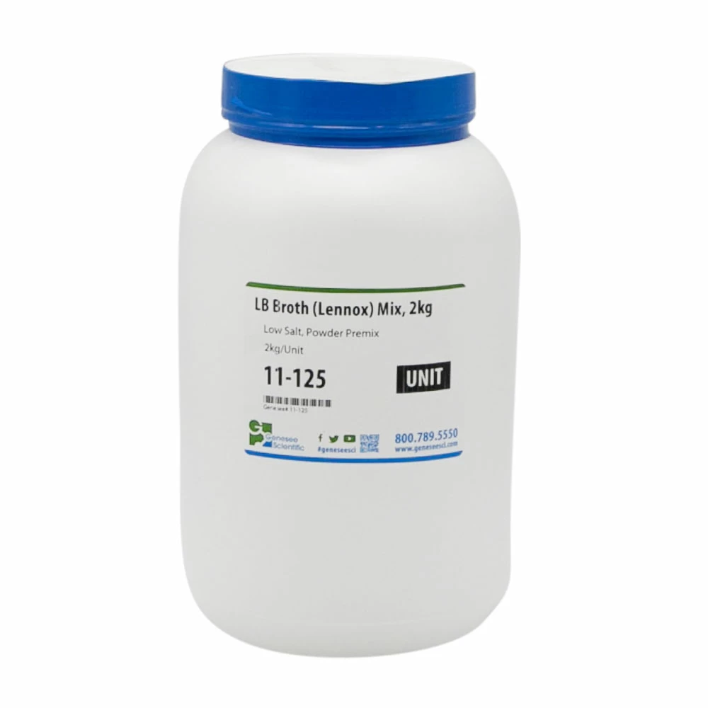 Apex Bioresearch Products 11-125 LB Broth (Lennox) Mix, 2kg, Low Salt, Powder Premix, 2kg/Unit primary image