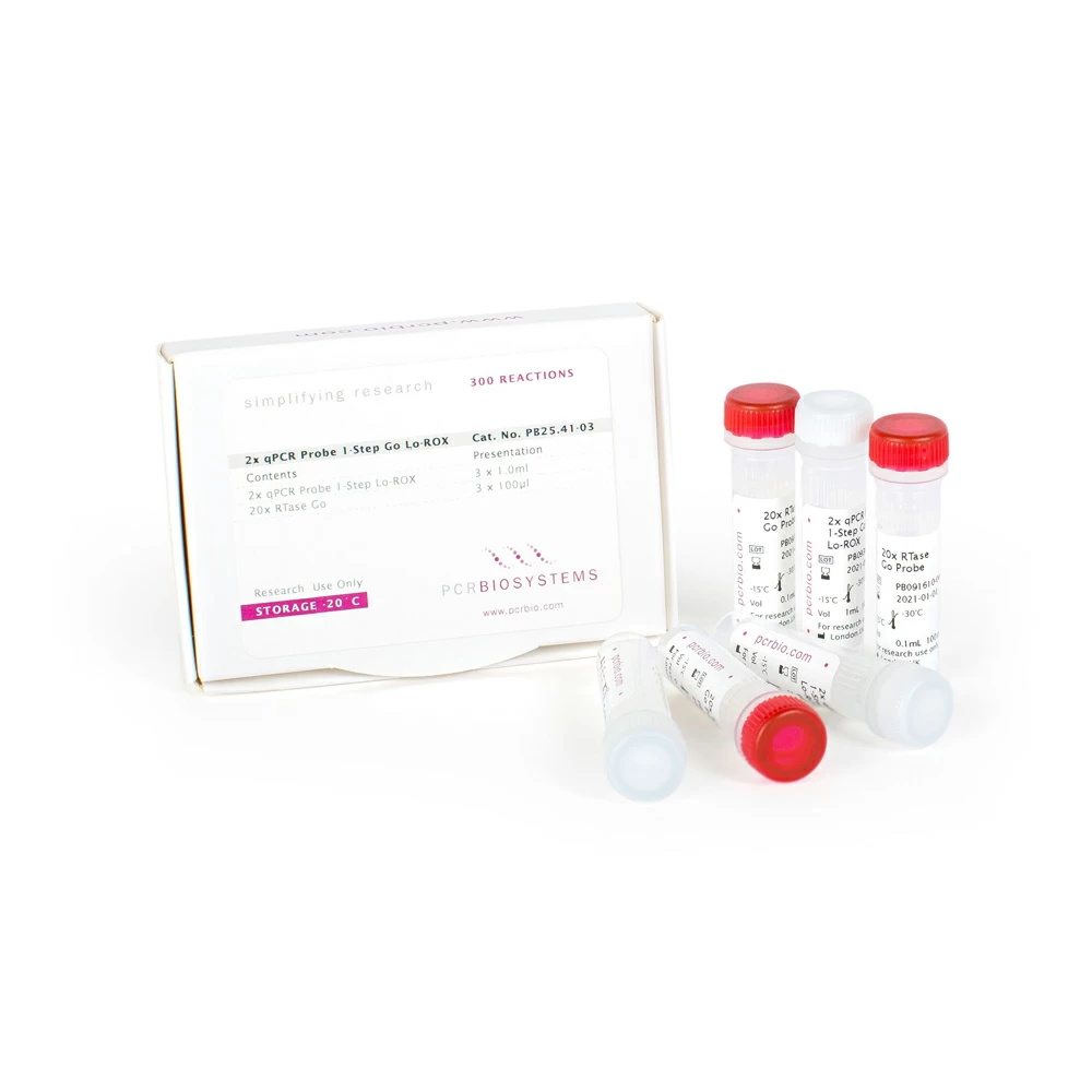 PCR Biosystems PB25.41-12 qPCRBIO Probe 1-Step Go Lo-ROX, 3 x 1ml Mix & 3 x 100ul RTase, 300 x 20ul Rxns/Unit primary image