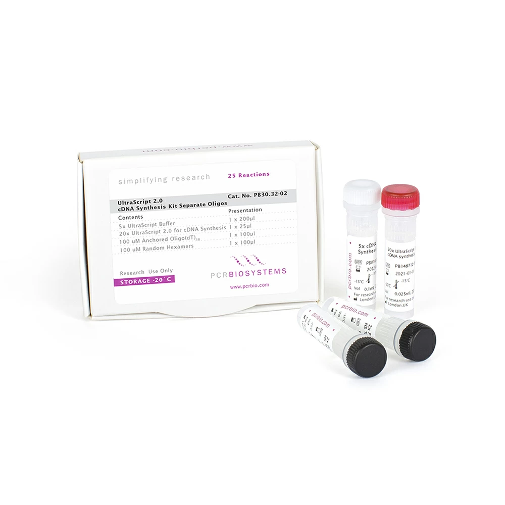 PCR Biosystems PB30.32-02 UltraScript 2.0 cDNA Synthesis Kit Separate Oligos, cDNA Synthesis, 25 Reactions/Unit primary image