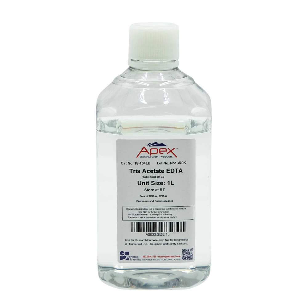 Apex Bioresearch Products 18-134LB TAE, 50X, pH 8.3, 1000ml/Unit primary image