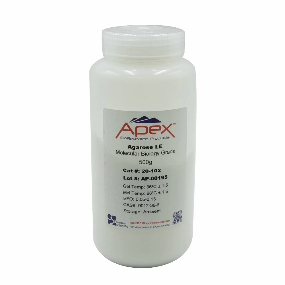 Apex Bioresearch Products 20-102 Apex General Purpose LE Agarose, Ultra Pure, 500g/Unit primary image