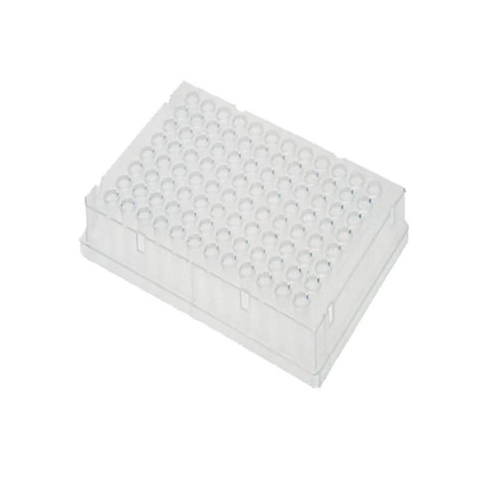 Genesee Scientific 22-319, 96-Well PCR Plate, Full-Skirted Polypropylene, Clear, 10 Plates/Unit primary image