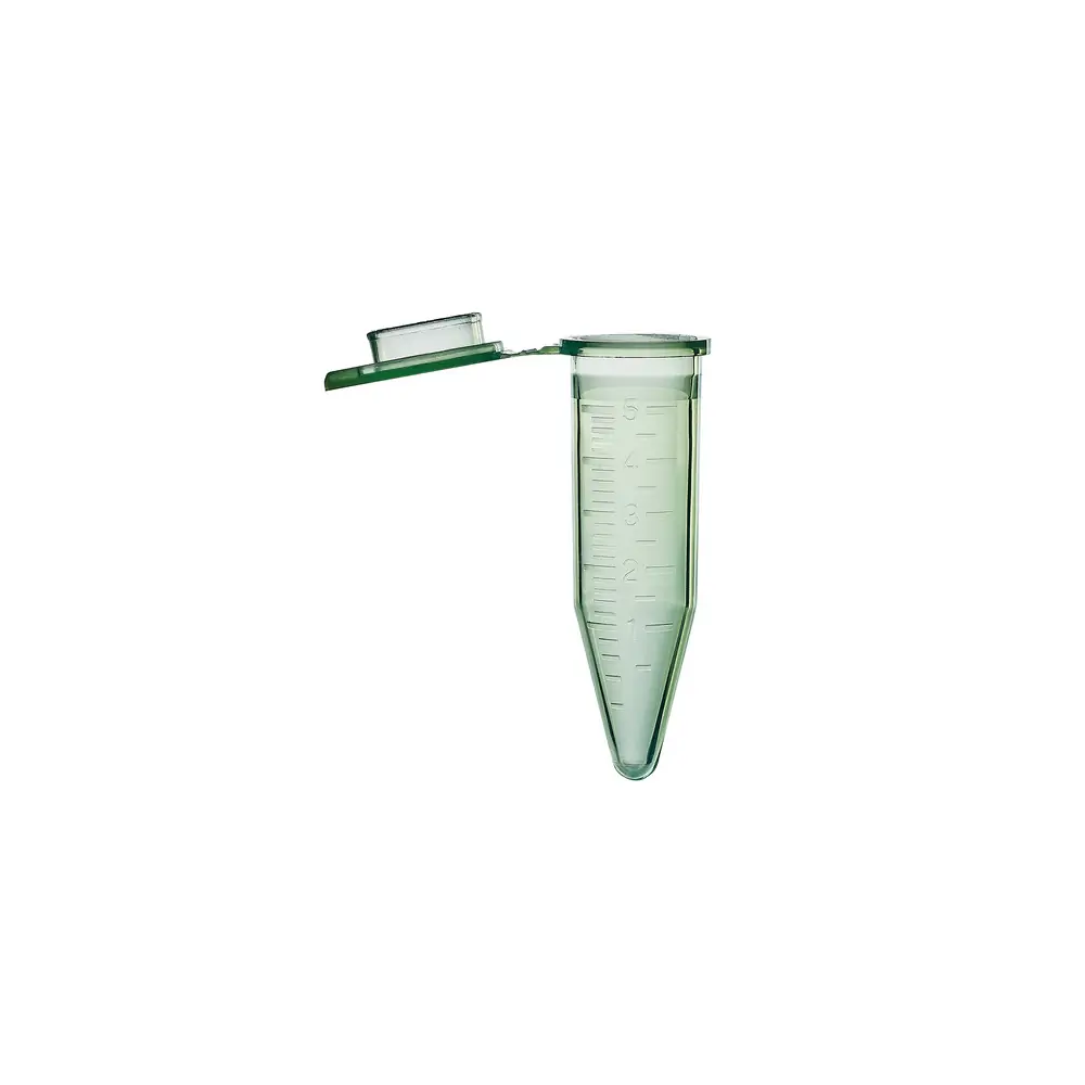 Olympus Plastics 24-285G, Olympus 5ml Centrifuge Tubes, Green Natural, Polypropylene, 50/Bag, 200 Tubes/Unit primary image