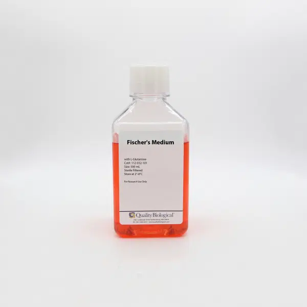 QBI 112-032-101 Fischer's Medium with L-Glutamine, w/ L-Glut, Phenol Red, 500 mL/Unit Primary Image