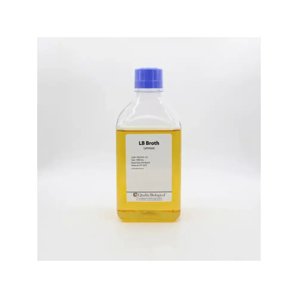 Quality Biological Inc 340-016-101CS LB Broth (Lennox), LB Broth (Lennox) 500ml , 10 Bottles/Unit Primary Image