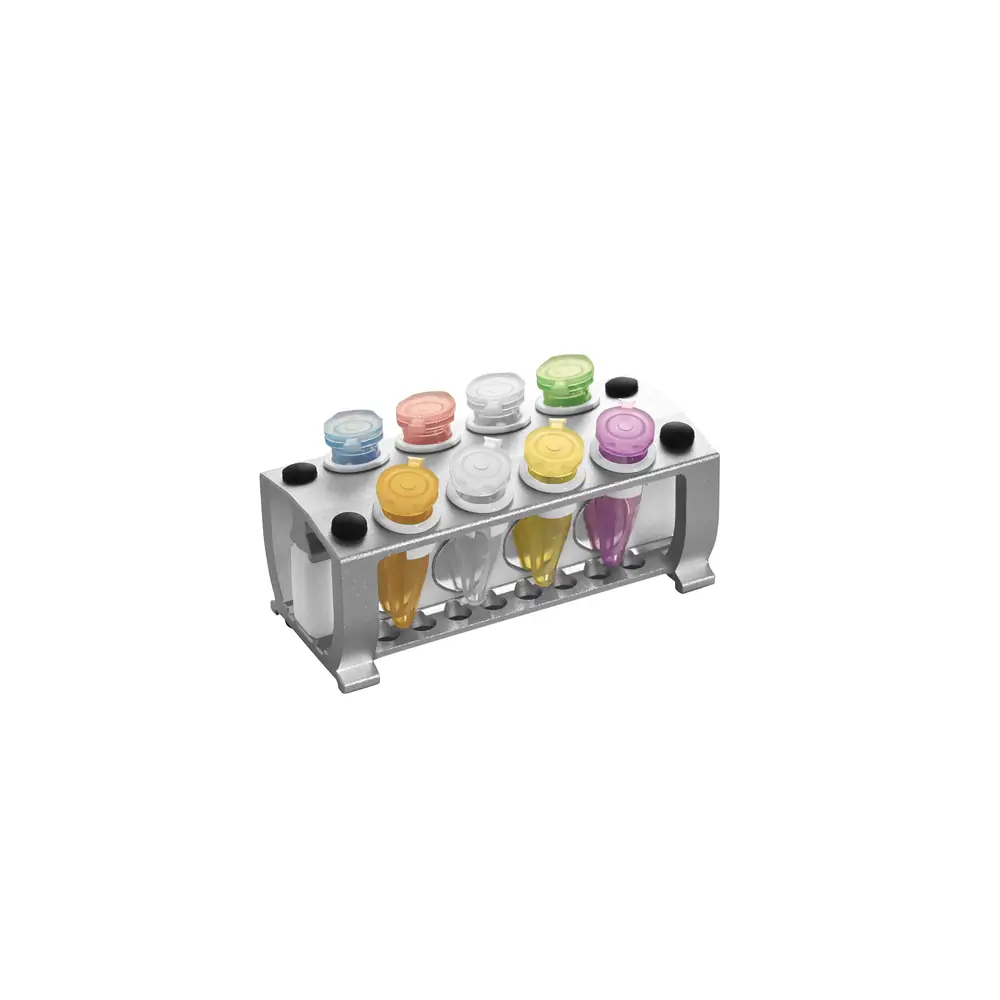 MTC Bio R0215 Magnetic Bead Separation Rack, Reversible, For Microtubes and PCR Tubes, 1 Rack/Unit Quinary Image