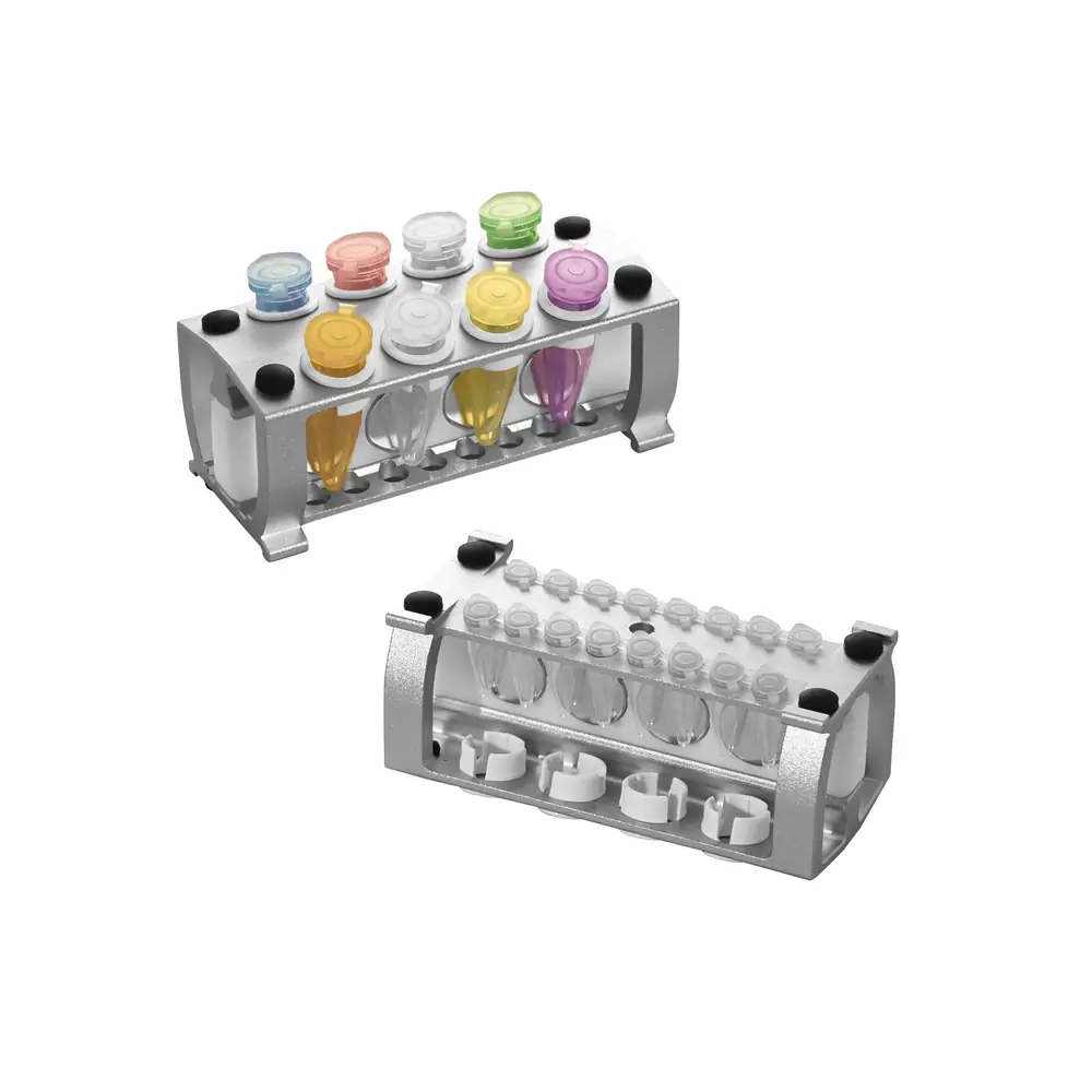 MTC Bio R0215 Magnetic Bead Separation Rack, Reversible, For Microtubes and PCR Tubes, 1 Rack/Unit Primary Image