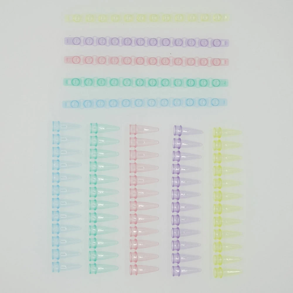 Olympus Plastics 27-403A, 0.2ml 12-Strip PCR Tubes & Dome Caps, Assorted Tubes & Caps Packed Together, 80 Strips Each/Unit primary image