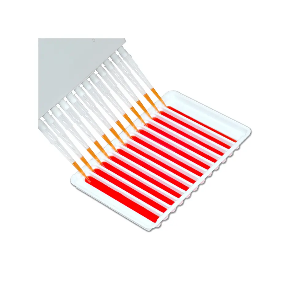 MTC Bio P8212 Multichannel Solution Reservoir, 12-Channel, Sterile, Individually Wrapped, 100 Reservoirs/Unit Primary Image
