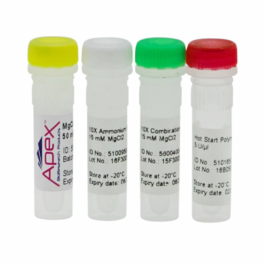 Apex Bioresearch Products 42-107 Apex Hot Start Taq, 1000u, Buffers I & II (Mg Free), 2 x 500u/Unit primary image