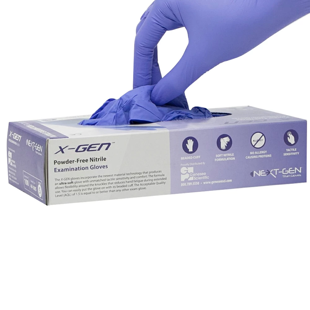 NEXT-GEN 44-100M,  Cobalt Violet Blue, PF, 3 mil, 10 Boxes of 100 Gloves/Unit tertiary image