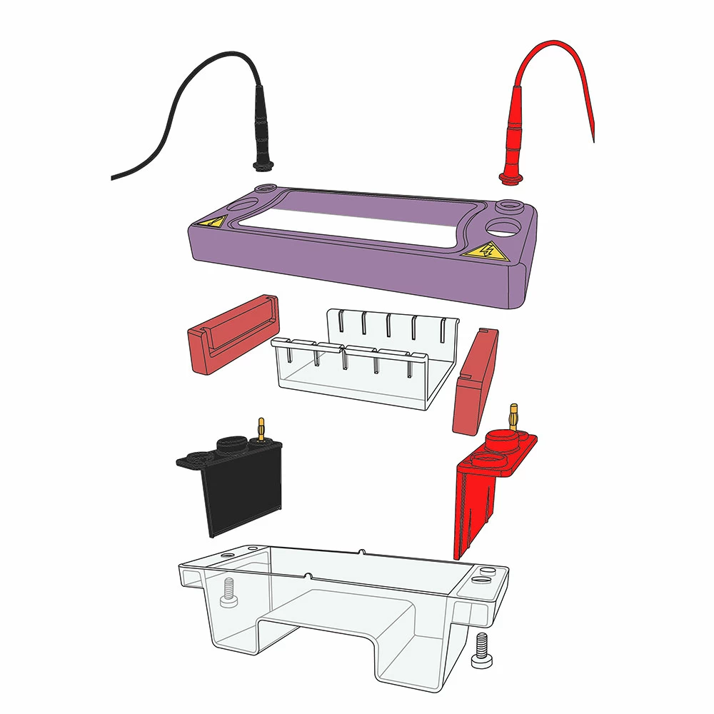 Genesee Scientific 45-100 Mini Horizontal Gel Box, 7 x 7cm & 7 x 10cm Trays, 1 Gel Box/Unit quaternary image