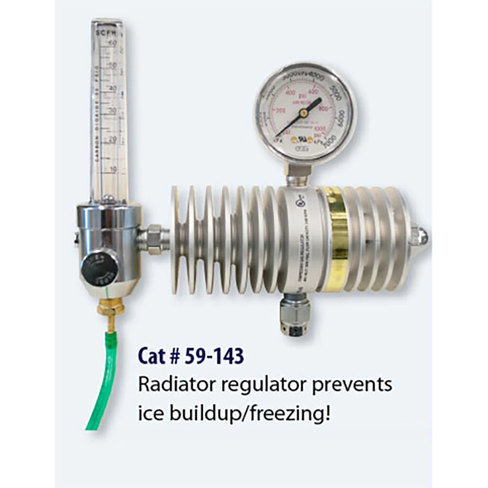 Flystuff 199CD CO2 Radiator Regulator/Flowmeter, For Heavy Gas Flow Setups, 1 Regulator/Unit primary image