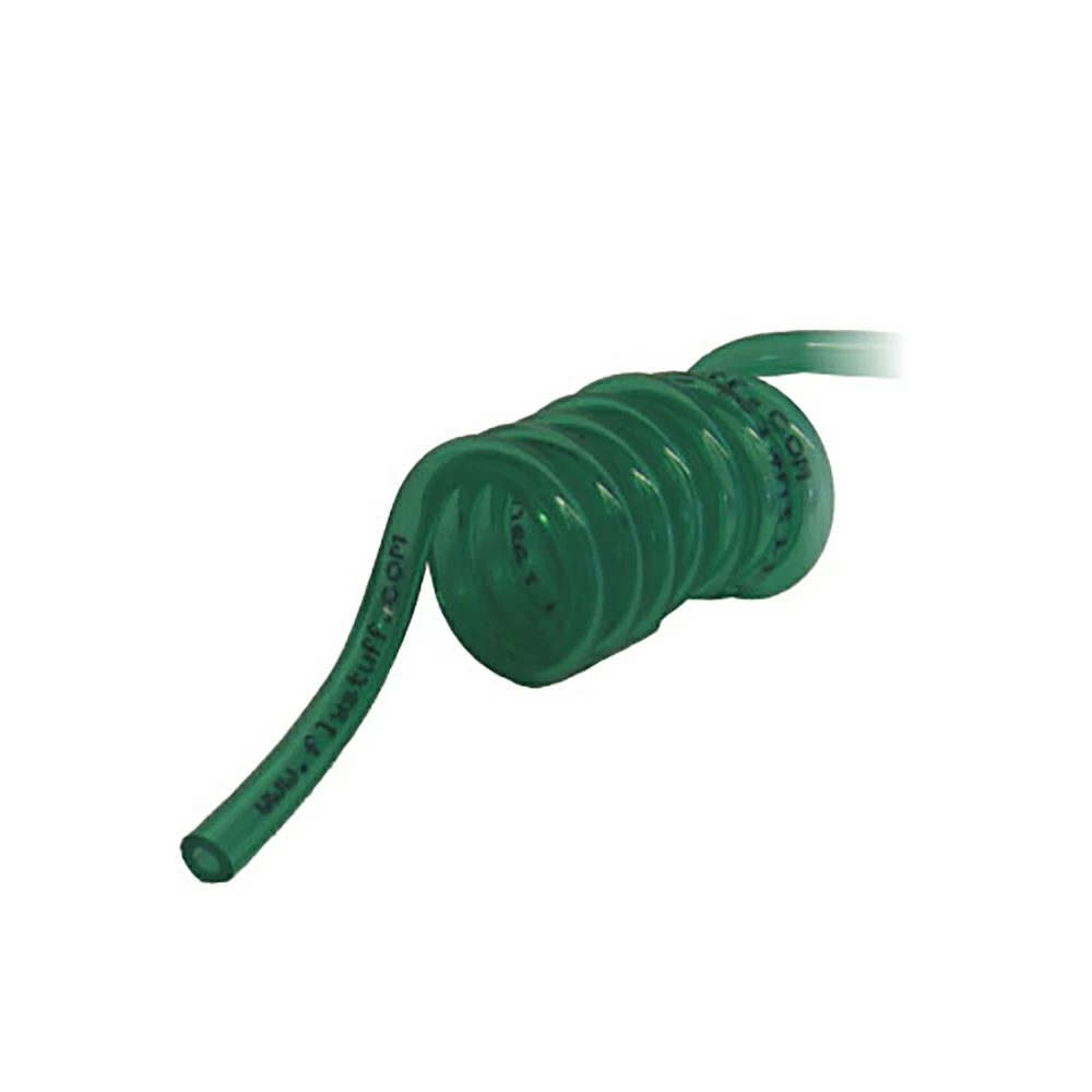 Flystuff 59-125 3ft Coiled Tubing with Tails, Green, 1/8"" (3mm) ID, 70A PUR, 1 Coil/Unit primary image