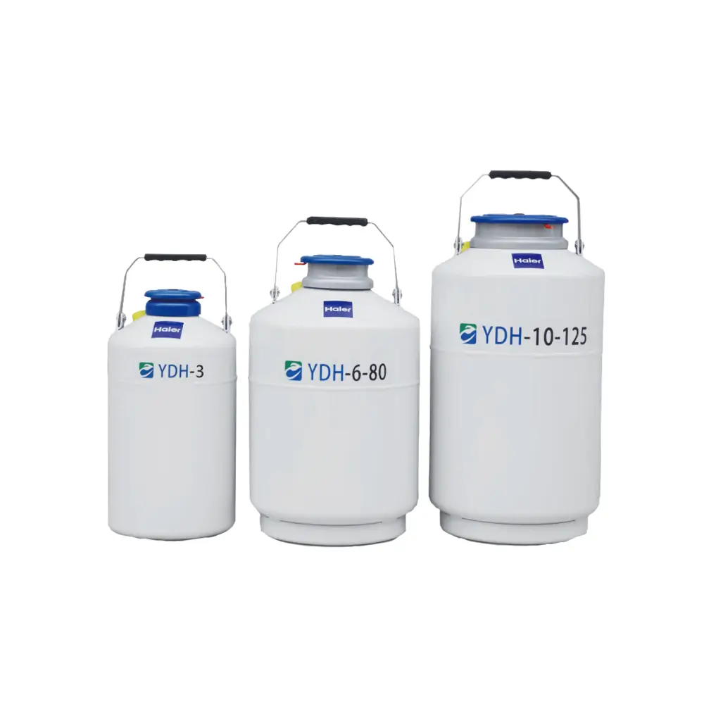 Haier Biomedical YDH-15-216-F Liquid Nitrogen Dryshipper Tank 15L, 216mm Opening, 1 Rack Included, 1 Canister/Unit primary image