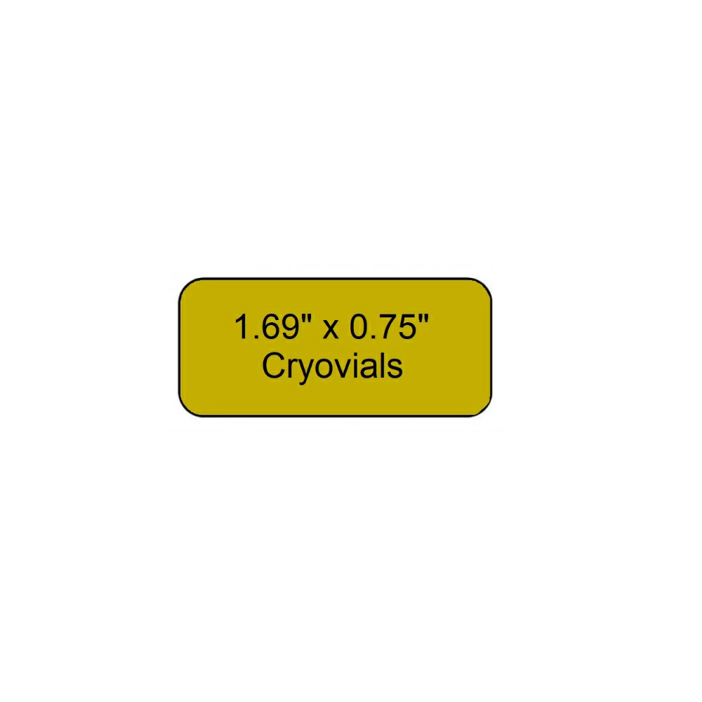 Diversified Biotech LCRY-1100-Y,  1.69 x 0.75in, Yellow, 1,040 Labels/Unit primary image