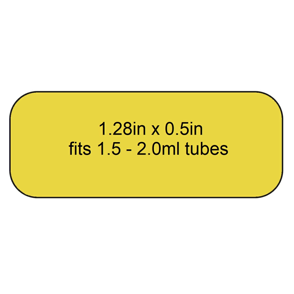 Diversified Biotech LCRY-1700-Y,  1.5 - 2.0ml, Yellow, 1,700 Labels/Unit primary image