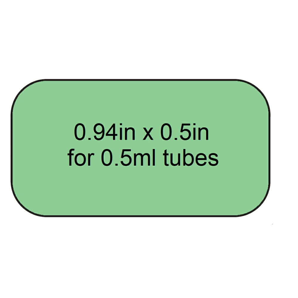 Diversified Biotech LCRY-2380-G,  0.5 - 0.65ml, Green, 2,380 Labels/Unit primary image