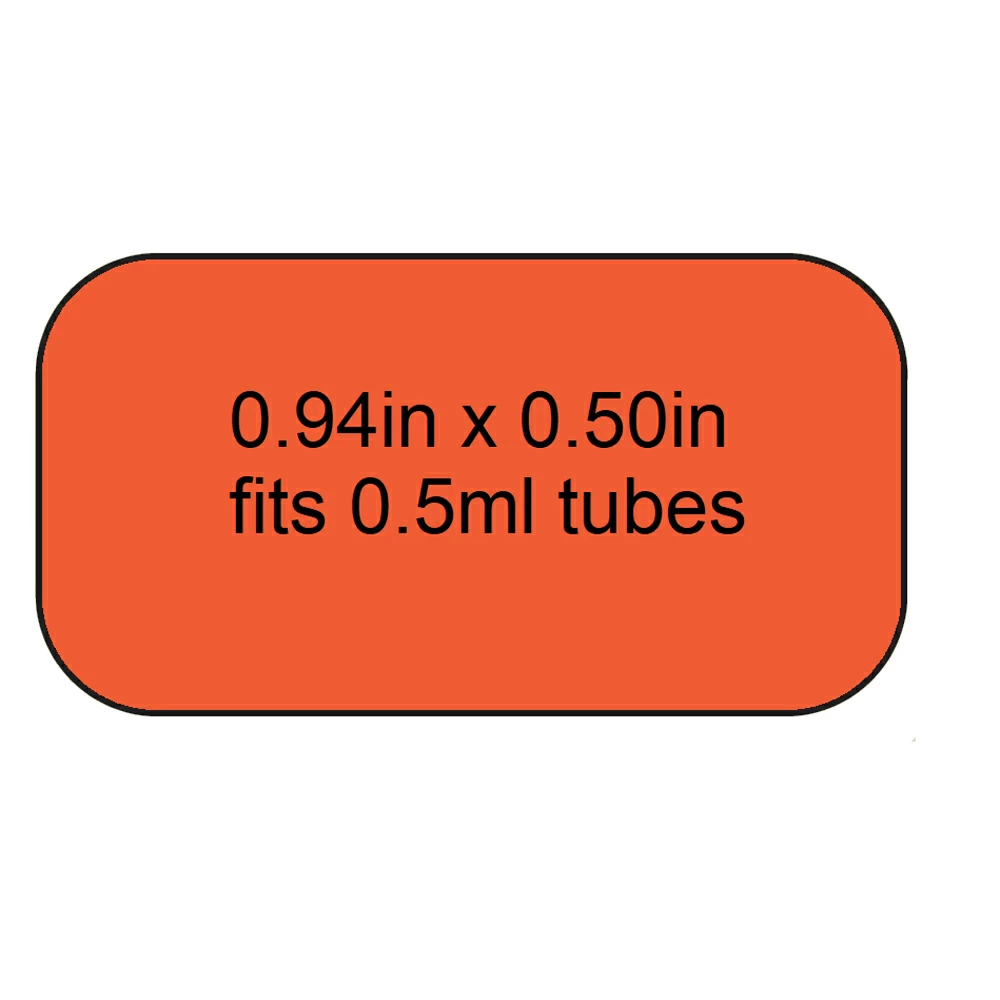 Diversified Biotech LCRY-2380-O,  0.5 - 0.65ml, Orange, 2,380 Labels/Unit primary image