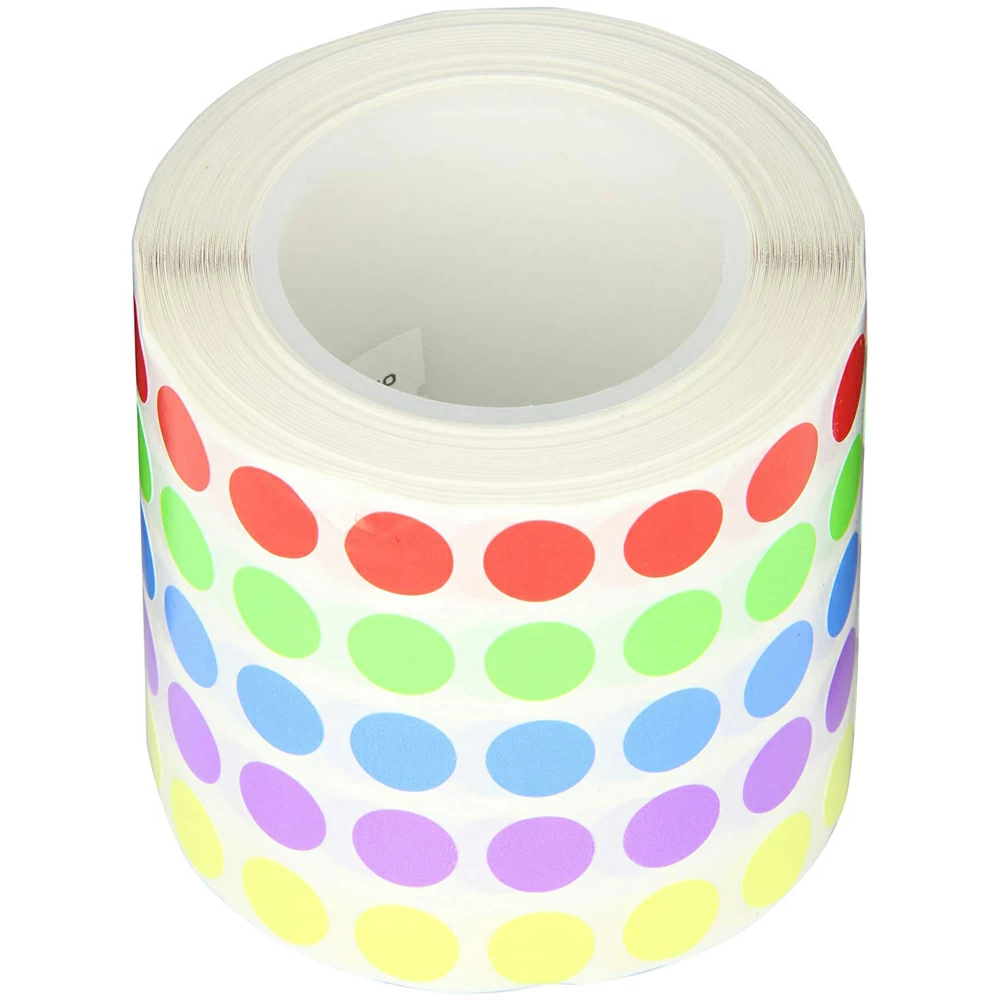 Diversified Biotech SPRL-2100, 1/2inDiameter, Asst. Colors, 5,000 Spots/Unit primary image