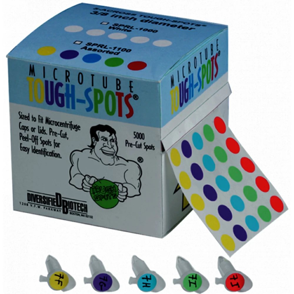 Diversified Biotech SPRL-2100, 1/2inDiameter, Asst. Colors, 5,000 Spots/Unit secondary image