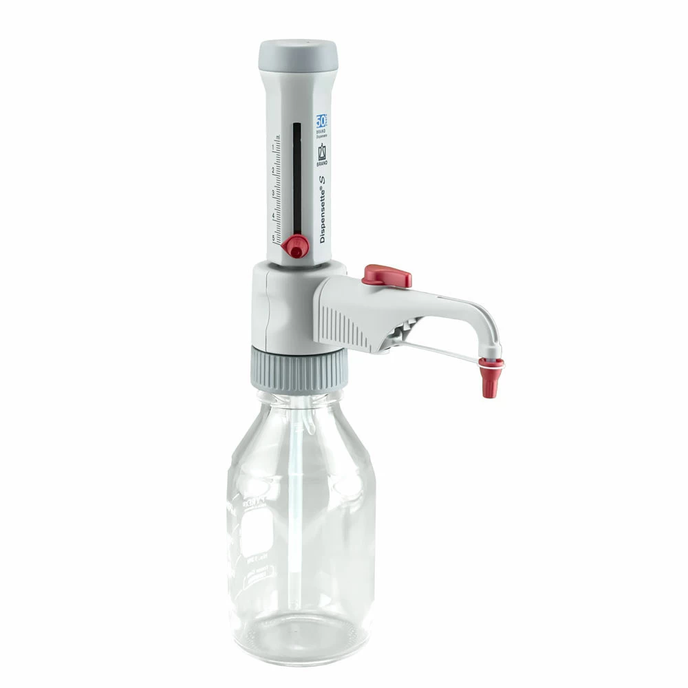 BrandTech Scientific 4600131 Dispensette S Analog 0.5-5ml, Recirculation Valve, 1 Bottletop Dispenser/Unit primary image