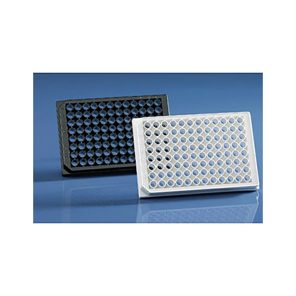 BrandTech Scientific 781671, 96-Well Plate, pureGrade Sterile, Black Transparent, Flat Bottom, 50 Plates/Unit primary image