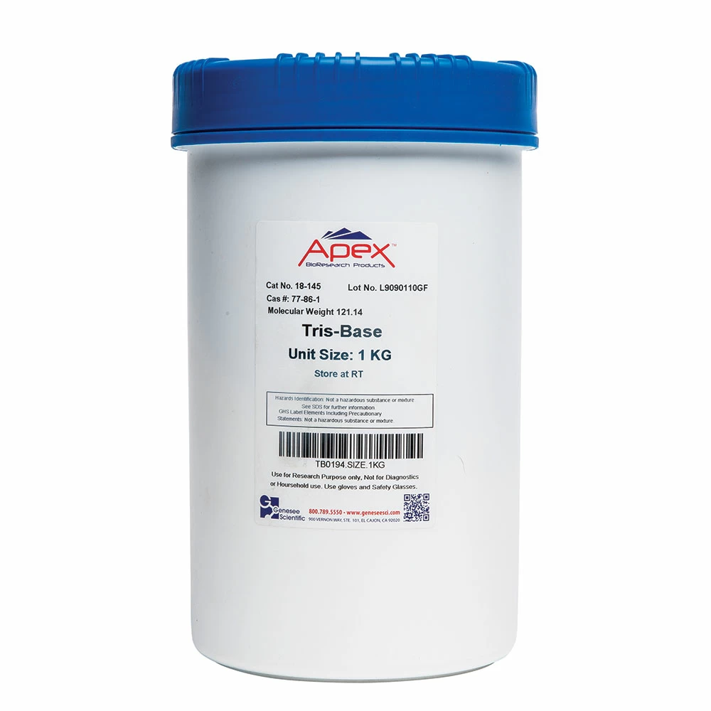 Apex Bioresearch Products 18-145 Tris Base, Molecular/Proteomic Grade, 1000g/Unit primary image