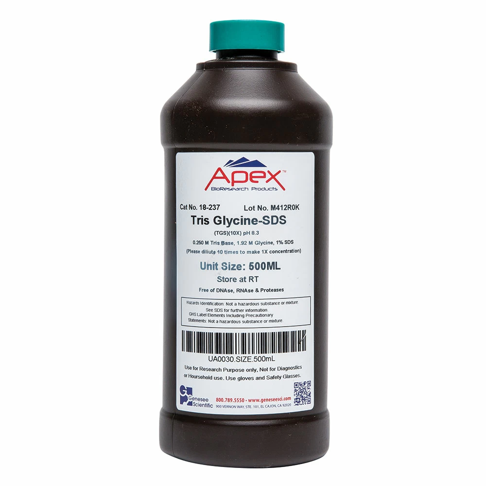 Apex Bioresearch Products 18-237 TG-SDS, 10X, pH 8.3, 500ml/Unit primary image