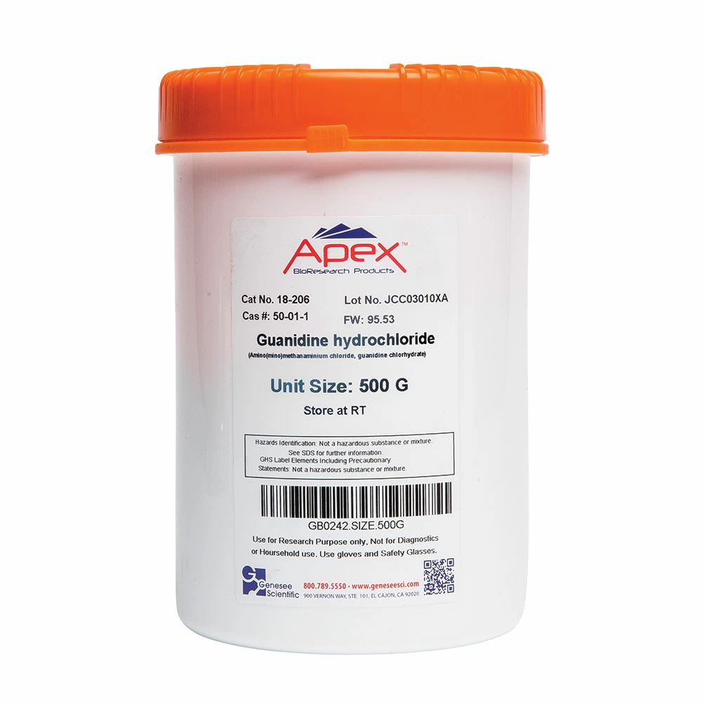 Apex Bioresearch Products 18-206 Guanidine Hydrochloride, Molecular/Proteomic Grade, 500g/Unit primary image