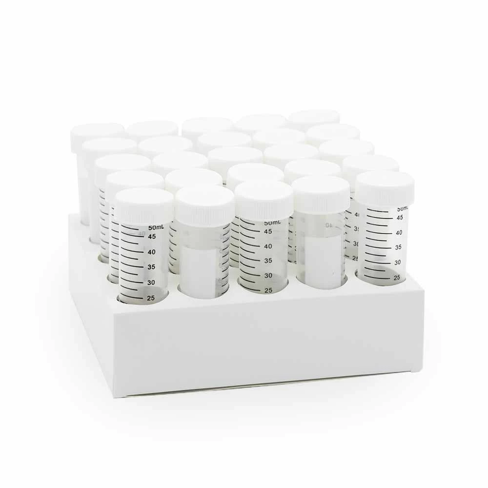 GenClone 21-106, 50ml Conical Centrifuge Tubes, Polypropylene Racked, Sterile, 20 Racks of 25 Tubes, 500/Unit tertiary image