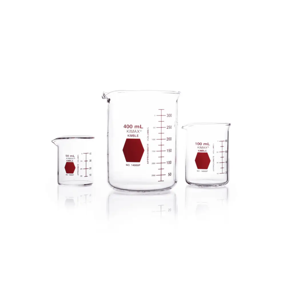 DWK Life Sciences 14000P-150 Beaker,Griffin,Low,Pink Scale,150ml, KIMBLE